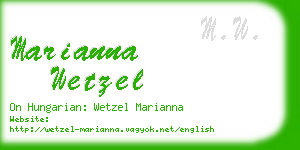 marianna wetzel business card